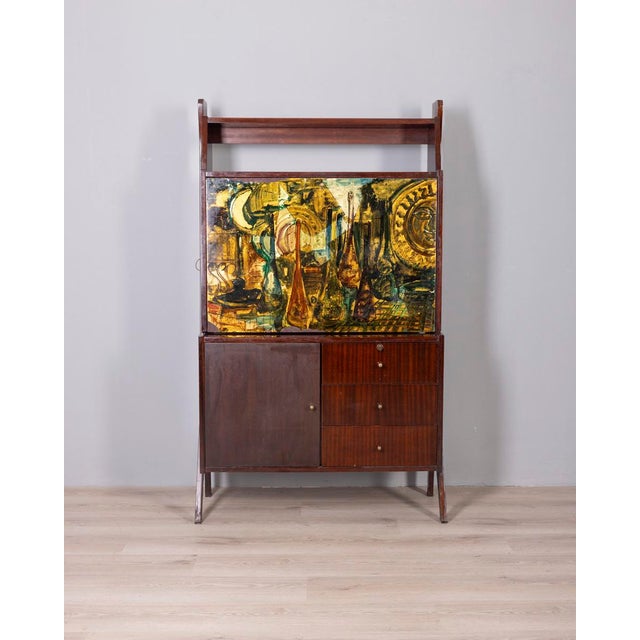 1950s Vintage Wooden Highboard by Umberto Mascagni, 1950s For Sale - Image 5 of 18