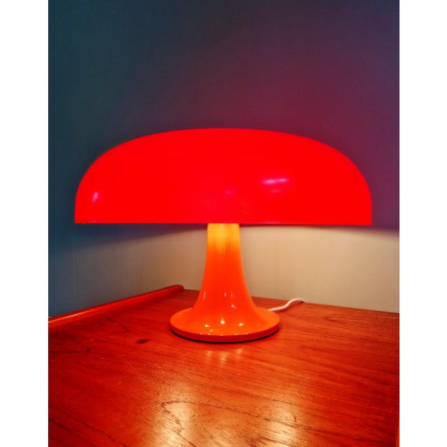 Orange Nesso Table Lamp in Fiberglass and Polyester by Giancarlo Mattioli for Artemide, 1960s For Sale - Image 8 of 18