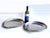 Offered is a set of 2 large stainless steel trays made by Kalmar in Denmark in the 1960s. They are lovely eye shaped ovals...