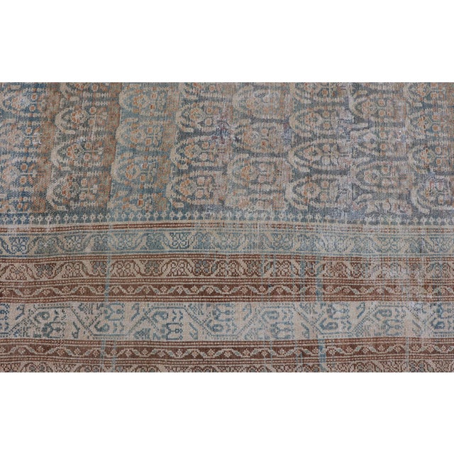 Large Antique Malayer Persian Gallery With All Over Paisley Design With Lt. Blue 8'1 X 20'5 For Sale - Image 9 of 17