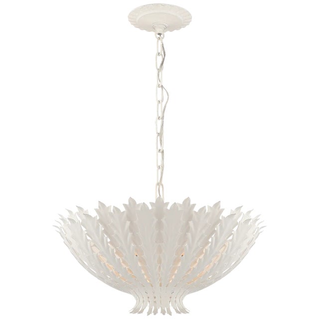 Hampton Medium Chandelier in Plaster White Designer: AERIN Canopy: 6" Round Mounting: Chain Shade Detail: No Option...