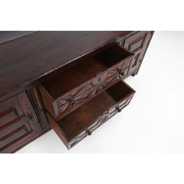 16th Century French Geometric Sideboard in Oak For Sale - Image 12 of 18