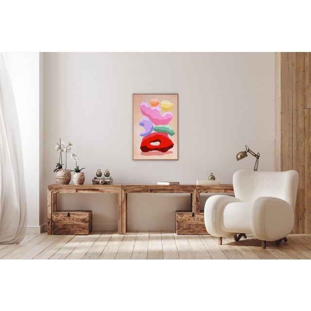 Paint 2024, 3d Render Style Painting of "Pop Rocks", Colorful Painting on Watercolor Paper by Ryan Rivadeneyra For Sale - Image 7 of 7