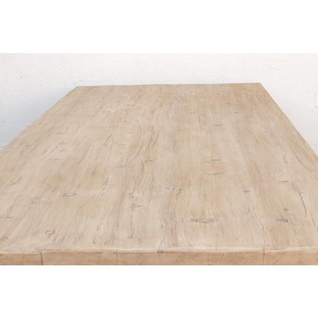 Farmhouse The Rousillian, Monumental 120" Reclaimed Wood Tavern Table For Sale - Image 3 of 11