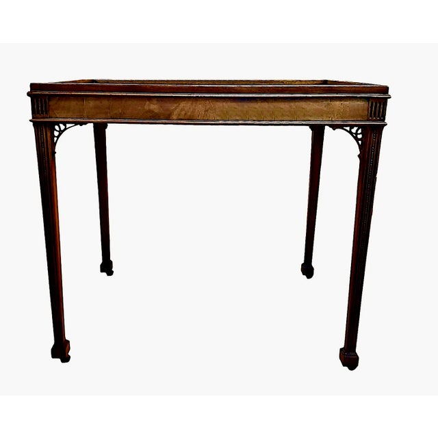 Chippendale Late 19th-Century Chippendale-Style Tea Table For Sale - Image 3 of 8