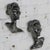 Mid-Century Modern MCM to Art Deco Style Ebonized Oak Carved Female Bust Vintage Wall Sculptures, a Pair For Sale - Image 3 of 13