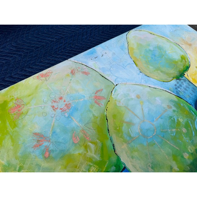 Monumental Abstract Landscape Painting by Kathleen Murphy Willer, “View Out My Studio Window” | 2019 For Sale - Image 10 of 12