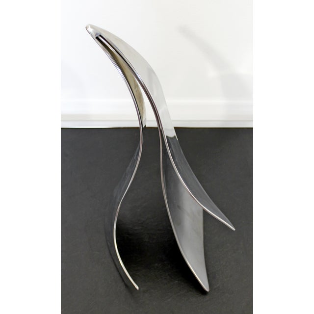 Mid Century Modern Stainless Steel Abstract Table Sculpture Signed Jack
