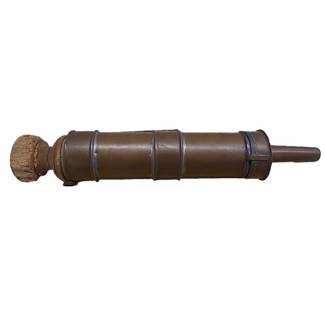 American Primitive Copper & Wood Sausage Stuffer Press — Twist-Lock Nozzle, c.1900 For Sale - Image 3 of 13