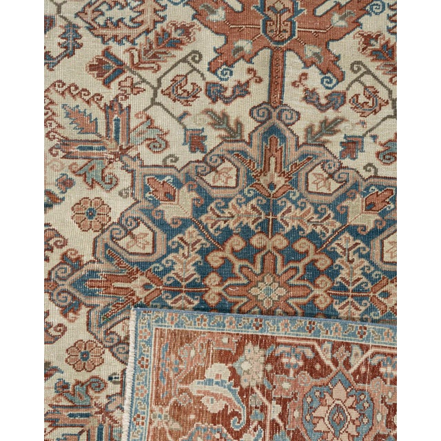 Vintage Taupe Heriz Rug 8'8 X 11' For Sale - Image 4 of 11
