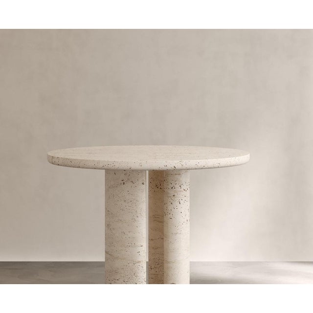 Not Yet Made - Made To Order Roman Dining Table I in Navona Travertine by Paloma Editions For Sale - Image 5 of 7