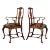Set of Large English Mahogany Carver Elbow Chairs, 19th Century For Sale