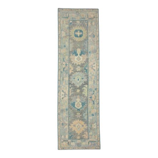 Turkish Oushak Runner Rug 2'9" x 9'5" #17211 For Sale