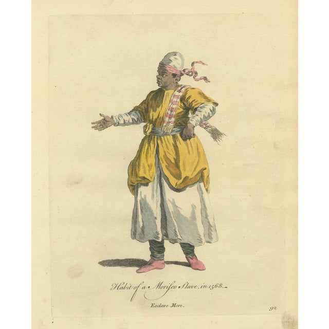 European School Artist, Habit of a Moorish Slave, 1749, Engraving For Sale - Image 4 of 10