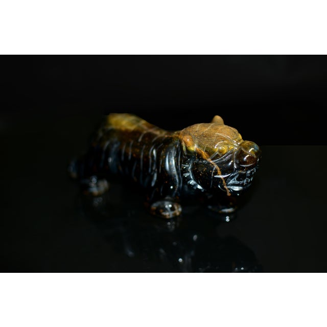 Late 20th Century Tiger's Eye Tiger Natural Gemstone Animal For Sale In Los Angeles - Image 6 of 9