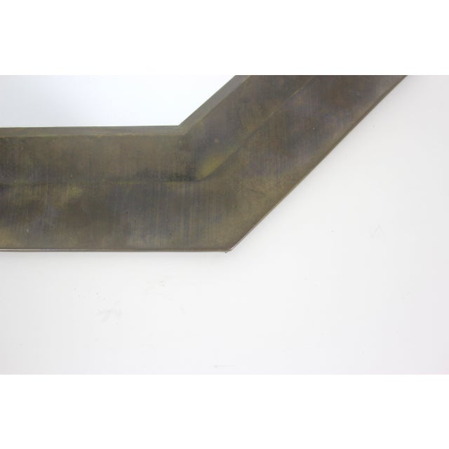 Mid-Century Modern Vintage Moroccan Octagonal Brass Mirror Mid Century Modern For Sale - Image 3 of 11