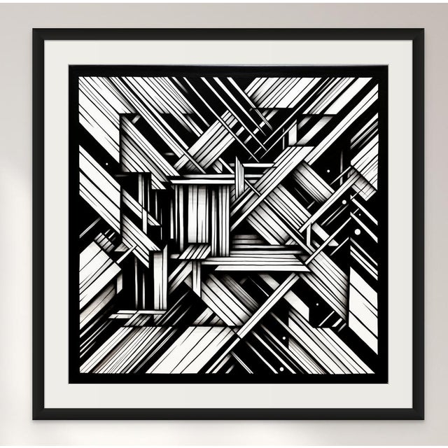 Black and White Minimalist Architectural Print. Limited Edition Archival Inkjet Giclée Print made on High-quality Matte...