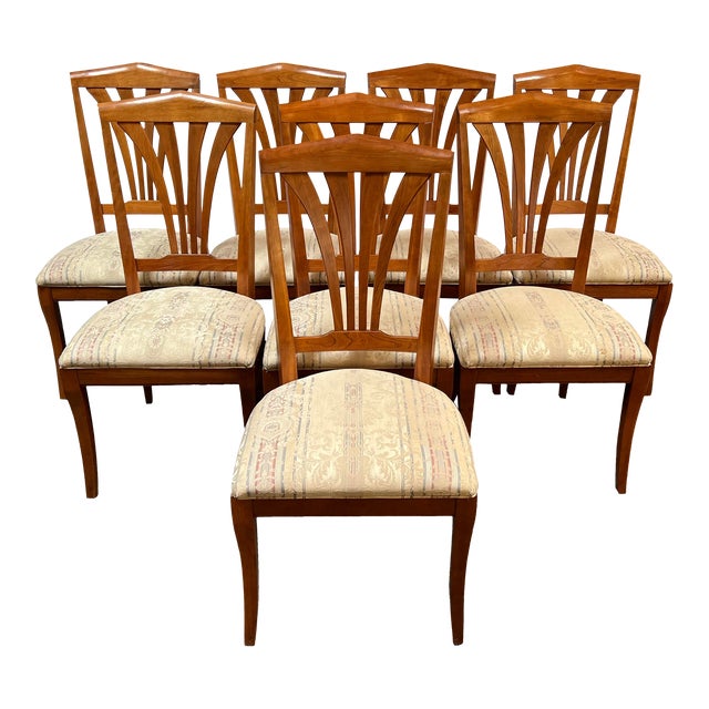 Ethan Allen Medallion Collection Dining Chairs, a Set of 8 Chairish