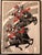 1985 Niu Wen Signed Chinese Woodblock Print "Horse Racers" Limited Edition 4/50 Framed For Sale - Image 9 of 11