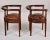 Coffee Early 20th Century Mahogany Captain’s Chairs With Brown Leather - Pair For Sale - Image 8 of 12