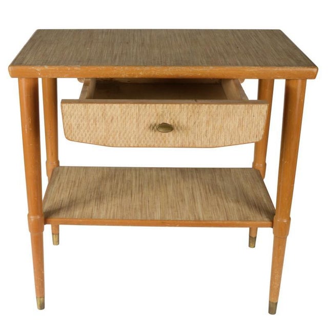 Wood Shelf Table with Drawer, Italy, 1960s For Sale - Image 7 of 10