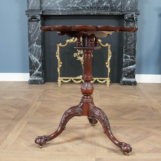 Wood Vintage Baker Tilt Top Table For Sale - Image 7 of 14