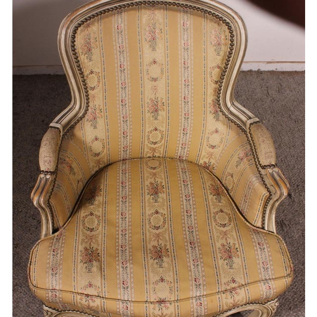 Louis XV Bergere Chair, 1900s For Sale - Image 3 of 14