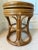 Fabulous Vintage Circular Rattan Bamboo and Cane Stool with Beautiful Woven Top. Sturdy Bamboo structure lashed with cane....