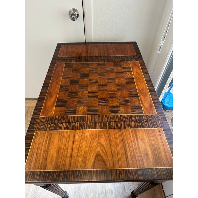 1960s 1960s Theodore Alexander “Rep·li·ca” Macassar Ebony & Rosewood Games Table (Gillows of London Style) For Sale - Image 5 of 11