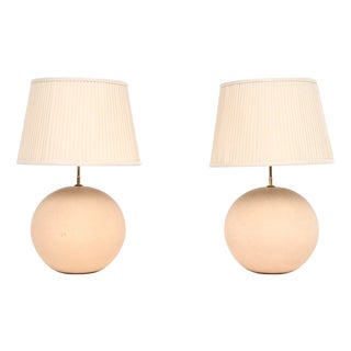 Vintage French Ceramic Lamps from Habitat, 1970, Set of 2 For Sale