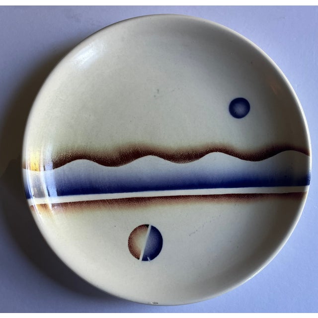 Ceramic Antique 1920's French Art Deco Porcelain Plates - Set of 6 For Sale - Image 7 of 15