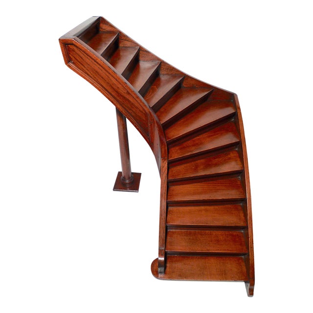 Early 20th Century Decorative Arts Rectilinear Single Turn Model Staircase For Sale