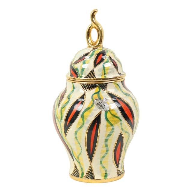 Jupiter Lidded Vase by H. Bequet, 1950s For Sale