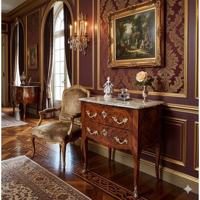 Brown Small French Napoleon III Chest of Drawers For Sale - Image 8 of 9