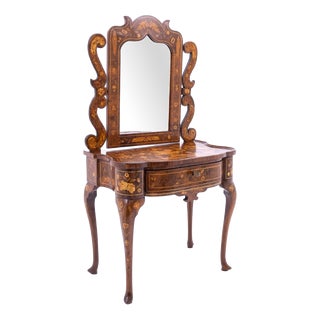 Antique Marquetry Dressing Table, Spain, 1700s For Sale