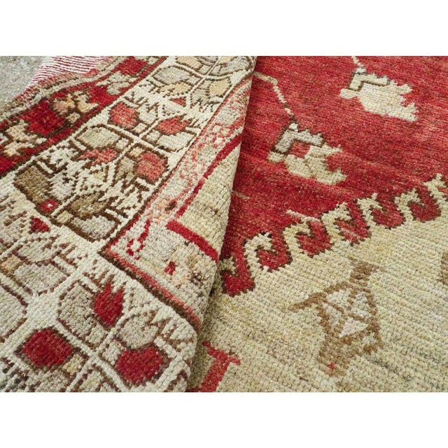 Galerie Shabab Collection Mid-20th Century Handmade Turkish Oushak Accent Rug For Sale - Image 10 of 10