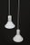 Mid-Century Modern Mini-P & T Hanging Lights in White Glass by Michael Bang for Holmegaard, 1970s, Set of 2 For Sale - Image 3 of 9