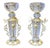 Decorative Brass and Crystal Candle Holder for Luxury Homes Set of 2 French Style For Sale
