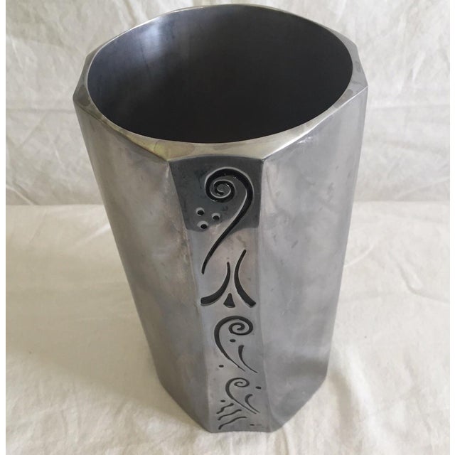 1990’s Lenox Etched Silver Metal Vase Chairish