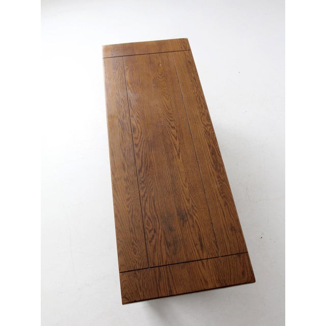 Mid 20th Century Mid Century Rustic Oak Coffee Table For Sale - Image 5 of 12