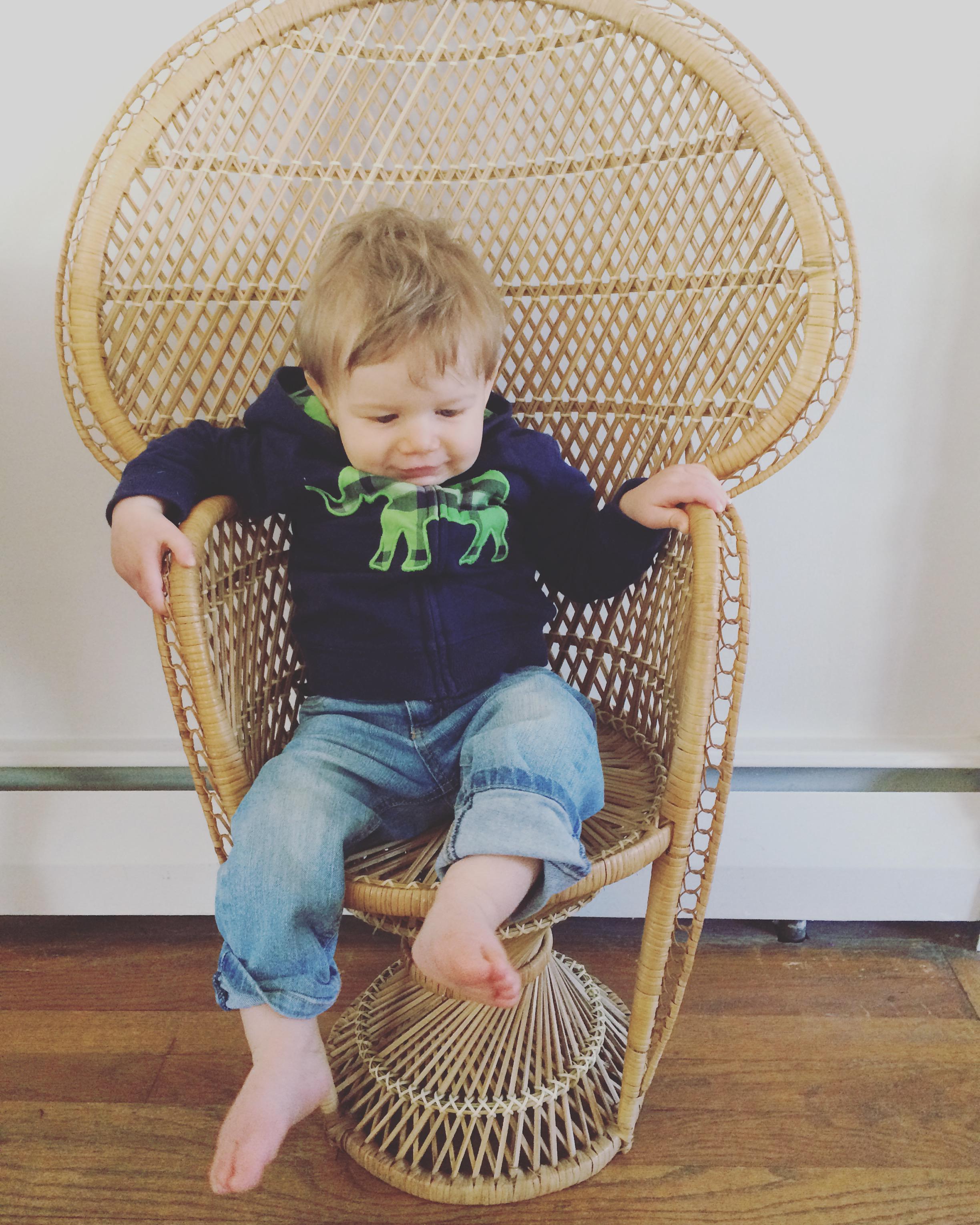 child peacock chair