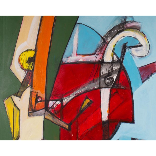 Paper Abstract Mixed Media Painting by James L. Bruch For Sale - Image 7 of 9