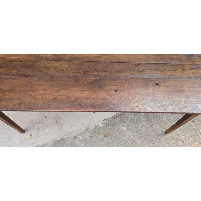 French Plank Kitchen Refectoy Farmhouse Dining Table, 1850 For Sale - Image 15 of 17