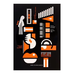 2021 Masters of Serigraphy Posters, Individual Print, Latespot Jazzfestival Willisau, Götz Gramlich