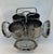 Platinum 1950s Mid Century Modern Platinum Embossed Drink Set With Holder For Sale - Image 8 of 8