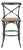 X Back Counter Stool in Distressed Hickory & Medium Brown For Sale