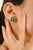 Art Deco 18k Solid Gold Emerald Clover Stud Earrings- 2 Pieces For Sale - Image 3 of 10
