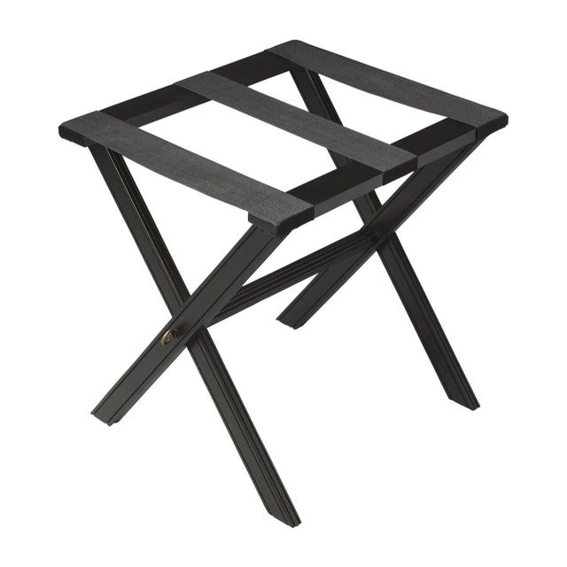 Spritely Home Accent Furniture Anthony Luggage Rack, Black For Sale - Image 4 of 4