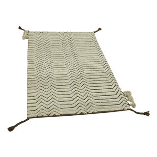 Beige Moroccan Runner Rug, 2000s For Sale