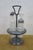 Antique Victorian Silver Plate Etched Glass Cruet Condiment Set 12" For Sale - Image 6 of 18